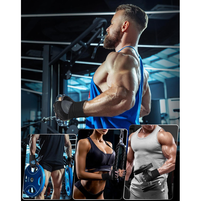 Рукавички для фітнесу COFIT: дихаючі, з підтримкою зап'ястя, для силових тренувань, бодібілдингу, жінок та чоловіків. Чорний колір, XL, з підтримкою зап'ястя