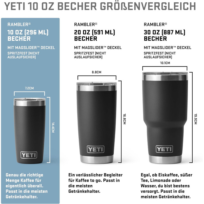 Термокружка YETI Rambler 10 oz (295 мл) з кришкою MagSlider, нержавіюча сталь, вакуумна ізоляція, Navy