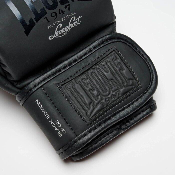 MMA рукавички Leone 1947 Black Edition з захистом великого пальця, вентиляцією, для греплінгу та фріфайту, розмір L, чорні