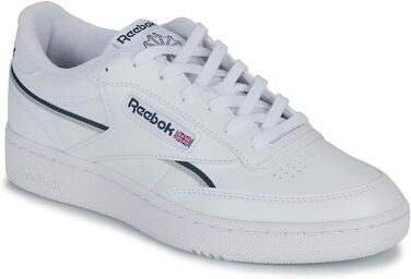 Кросівки Reebok Club C 85 Vegan для чоловіків, білі з синіми деталями, розмір 37.5 EU