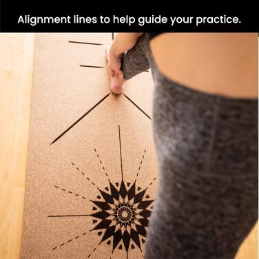 Йога мат для занять йогою з натурального корку, нековзкий, м'який, стійкий до поту. Товстий, довгий та широкий для комфорту та підтримки. Підходить для гарячої йоги.