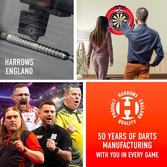 Дарти Harrows Pulse 90% Tungsten - сталеві дротики з кейсом 21/22/23/24/25/26г + Supergrip Fusion та Prime Flights