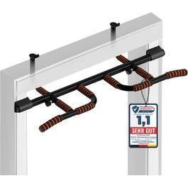 Кімнатна турнік DH FitLife для дверей без свердління, мультигрип | Турнік для підтягувань на двері, 65-92 см