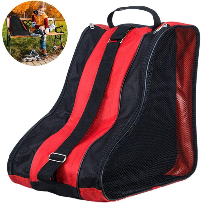Сумка для роликів з Oxford тканини, міцна, для дорослих та дітей (червона)