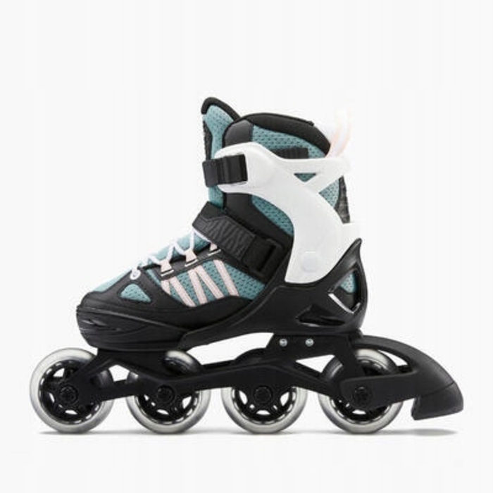 Ролики Oxelo Fit5, чорно-біло-бірюзові, р. 38-41