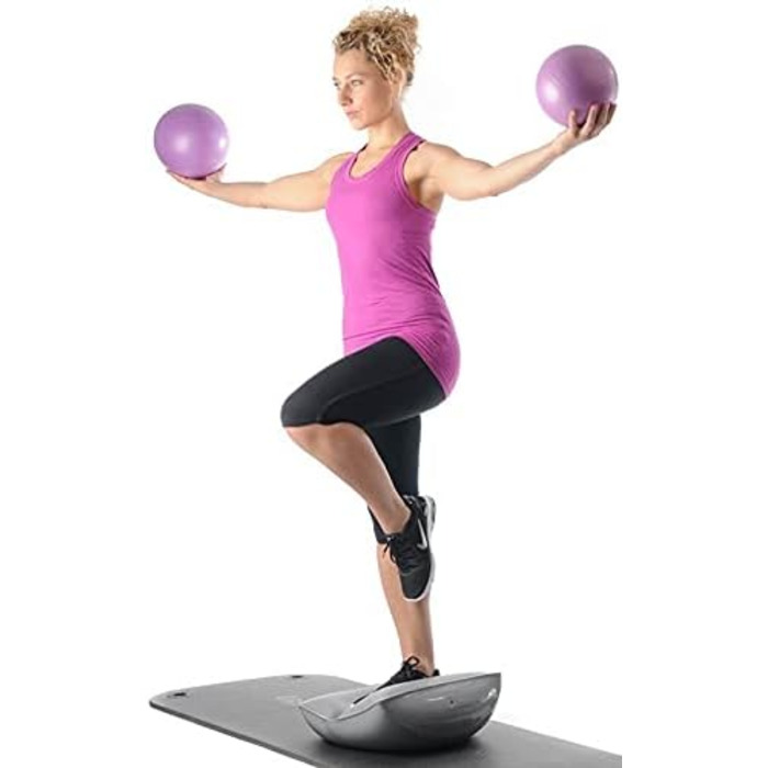 Фітнес м'яч Pilates MAXAFE 15,2 см, синій, спеціальна фіолетова серія