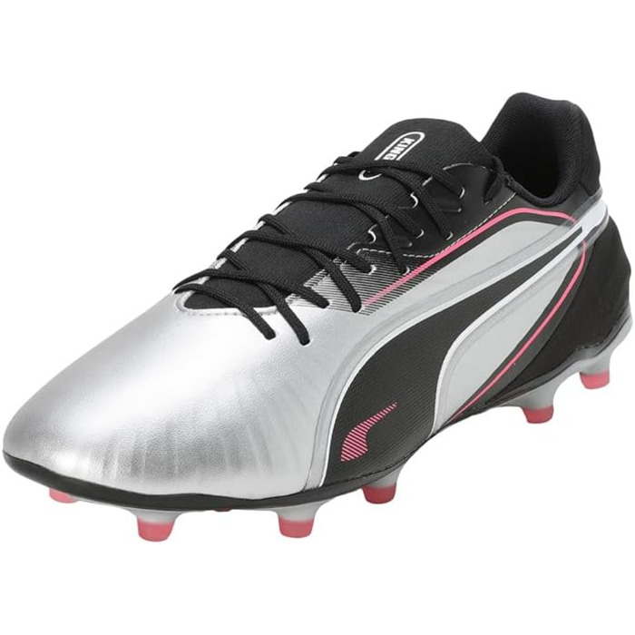 Футбольні бутси PUMA King Match FG/AG, 43 EU, Puma Silver/Black/White