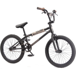 BMX велосипед KHE Black Jack 20 дюймів, алюмінієвий, чорний, з ротором Affix, вага 10,2 кг