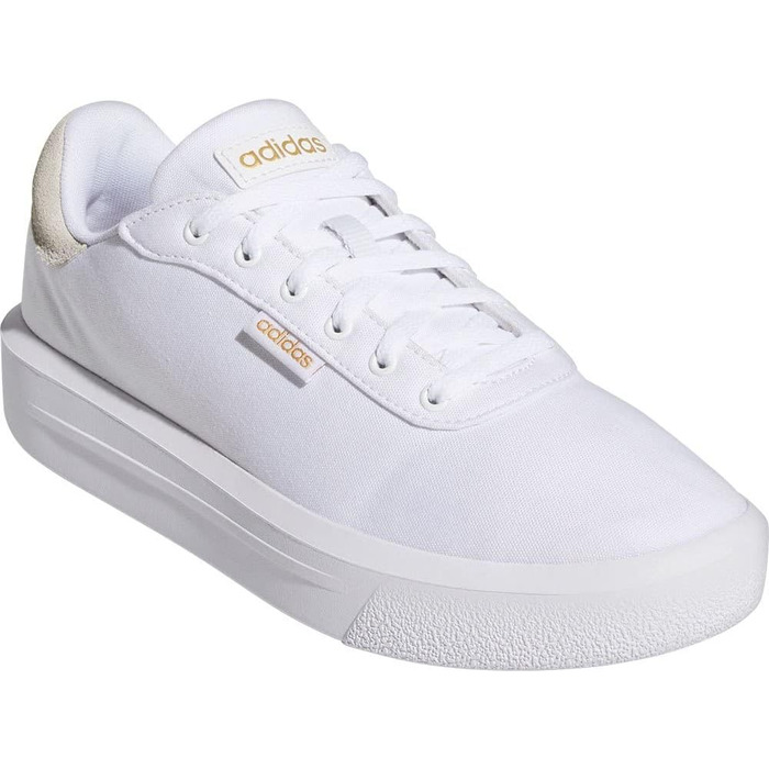 Жіночі кросівки adidas Court Platform CLN (38 2/3 EU, білий, золотий, чорний)