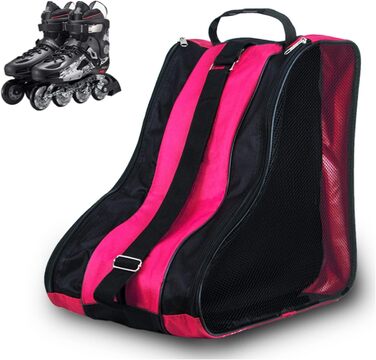 Сумка для роликових ковзанів, ролерів, унісекс, з регульованим плечовим ременем, рожева
