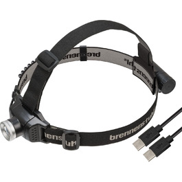 Бренненштуль LED налобний ліхтар LuxPremium KL 251 AF з акумулятором, червоним світлом (250лм, IP44, CREE-LED, до 40 годин роботи, USB-C кабель), чорний