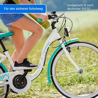 Дитячий велосипед Bergsteiger Atlantis 20/24 дюймів для дівчаток, 6-11 років, Shimano, StVZO, динамо-освітлення
