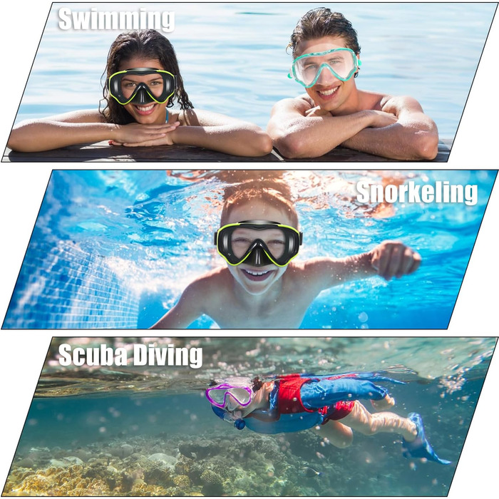 Набір для снорклінгу для дітей HIKOTEY, сухий сноркель, маска для снорклінгу з антизапотіваючим покриттям, водонепроникні затички для вух, набір для снорклінгу для хлопчиків (B1-Жовтий)