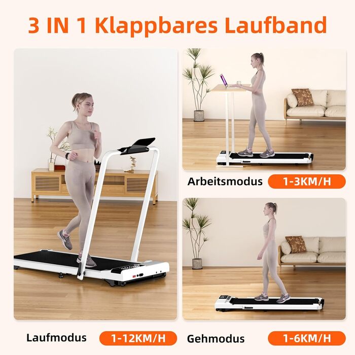 Бігова доріжка Raceable Superun Walking Pad для дому, складана, до 12 км/год, під стіл, 136 кг, з керуванням через додаток та режимом багатокористувацьких перегонів