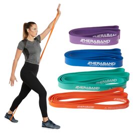 Theraband Гумові еспандери високої інтенсивності, набір з 2 шт. для фітнесу, реабілітації та розтяжки (6.8-22.7 кг)