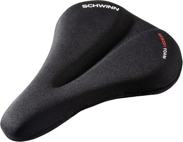 Велосипедне сидіння Schwinn Komfort, сидіння та чохли, різні кольори (чорний/Memory Foam Dual Strap Sport, Memory Foam, спортивний чохол)