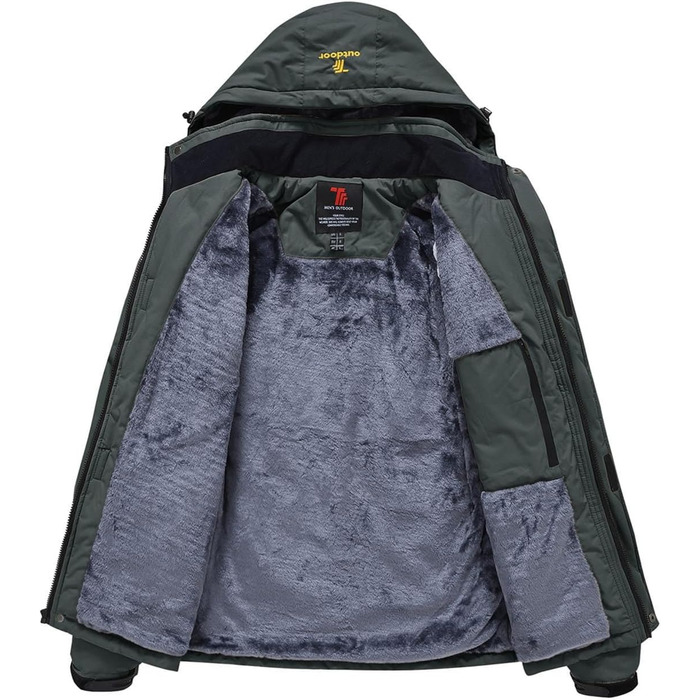 Чоловіча куртка YSENTO: зимова, софтшеллова, водонепроникна, тепла, з капюшоном, сіра