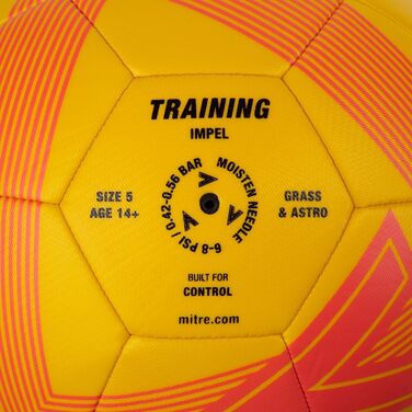 М'яч футбольний Mitre Impel L30P Yellow/Tangerine/Black - для тренувань та гри