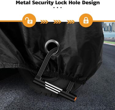 Водонепроникна мотоциклетна накривка Brencco, 210D поліестер, 245x105x125 см