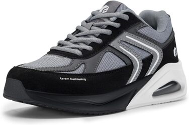 Кросівки FitVille для жінок, широкі, з повітряною амортизацією, для бігу та ходьби, дихаючі, легкі, антиковзні, зручні фітнес-кросівки (37 EU, чорний)