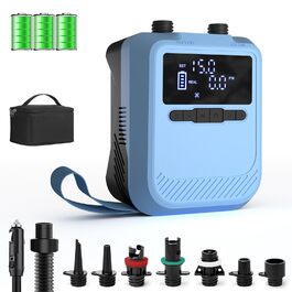 Насос електричний для SUP Mojimdo 20 PSI з підсвіткою, акумуляторний, 5 режимів, для сапборду, каяка, надувного човна та матрацу