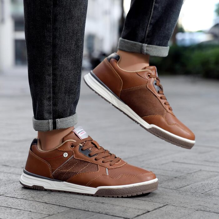 ARRIGO BELLO Чоловічі кросівки: зручні, універсальні, для відпочинку, роботи та прогулянок на природі. Розміри 41-46 (колір: коричневий)