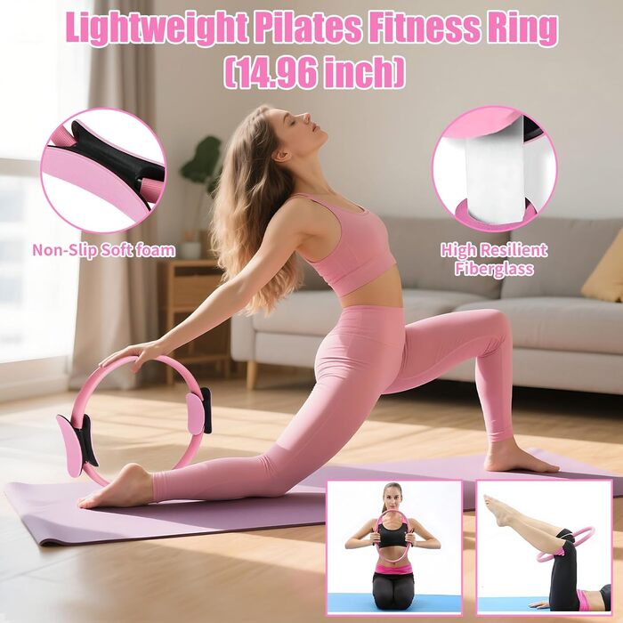 Набір для пілатесу 13 в 1: все необхідне для дому та студії (кільце, м'яч, стрічки)