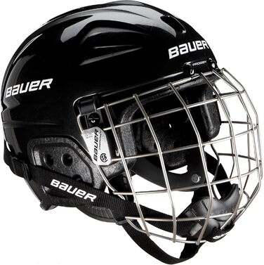 Шолом Bauer LIL Sport Combo для дорослих з ґратами, універсальний розмір, чорний