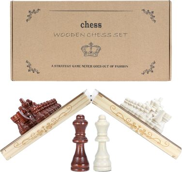 Шахи дерев'яні складані ручної роботи, 35 x 35 см - Dosenstek