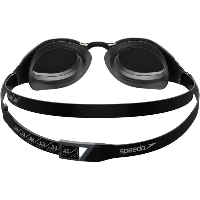 Унісекс окуляри для плавання Speedo Fastskin Hyper Elite Mirror, дзеркальні, універсальний розмір, чорний/оксидно-сірий/хром