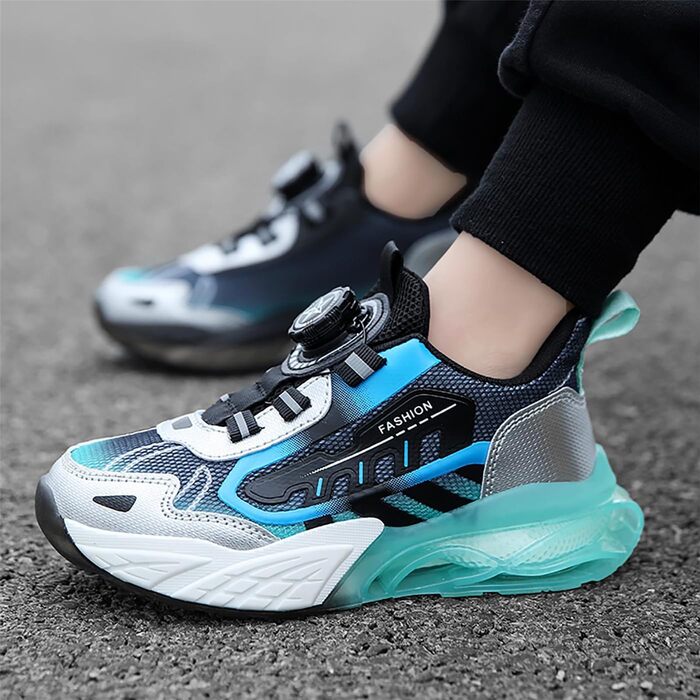 Дитячі кросівки Kinder: спортивні, для занять у залі, прогулянки та фітнесу. Легкі, дихаючі, з підошвою з повітряною подушкою, розмір EU 28-39, чорний колір