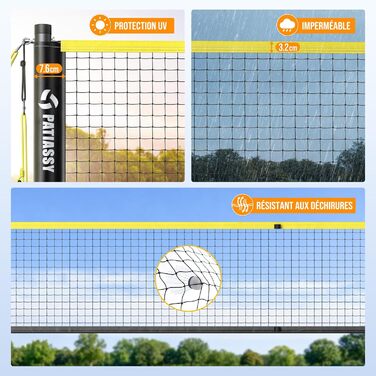 Мережа для бадмінтону професійна, нейлон, для вулиці та залу