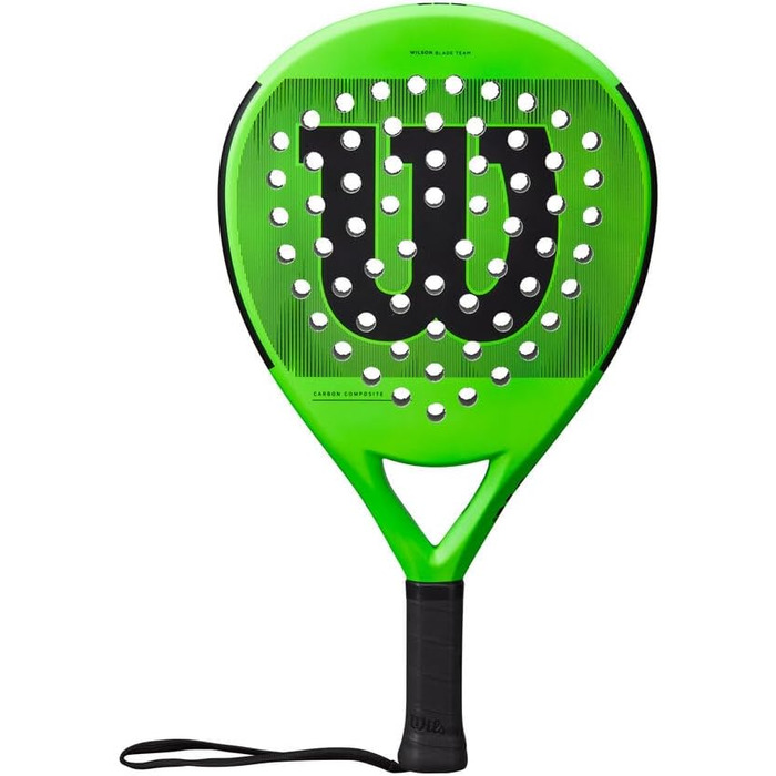 Падель ракетка Wilson Blade Team, скловолокно/EVA, 370 г, зелено-чорна