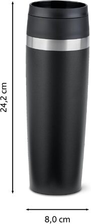 Термокухоль Emsa Classic N2023850 з кришкою 360°, 0.5 л, нержавіюча сталь, Petrol Blau