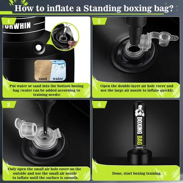 Надувний боксерський мішок Boxsack 180 см для дорослих, для ММА, муай-тай, фітнесу