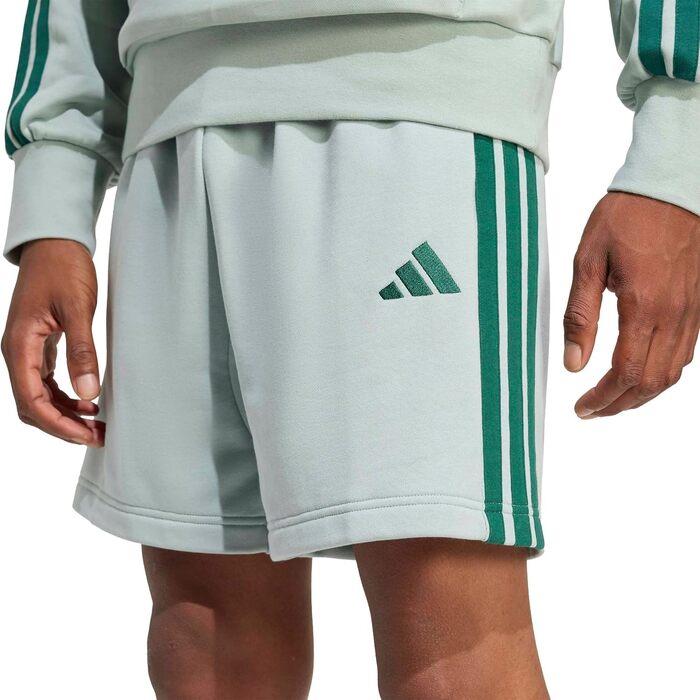 Чоловічі спортивні шорти Adidas Essential Three Stripes French Terry (S, Wonder Sage/Collegiate Green)