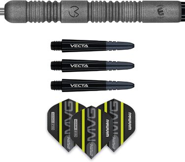 Дротики WINMAU Michael Van Gerwen MvG Exact 21,5 г, вольфрамові з оперенням і стрижнями