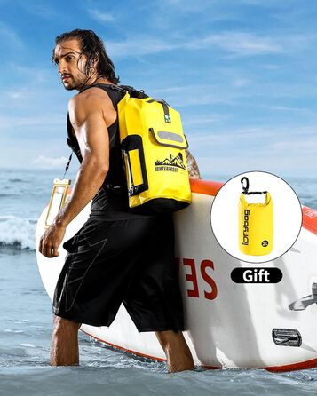 Водонепроникний рюкзак IDRYBAG Dry Bag 20L/30L/40L - плавучий, жовтий