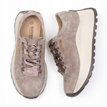 Жіночі спортивні кросівки GOODIN GD-140, шкіряні, міські, легкі, casual, бежеві, 38