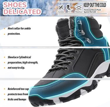 Черевики зимові жіночі Littleplum, утеплені, для трекінгу, сірі (40 EU)