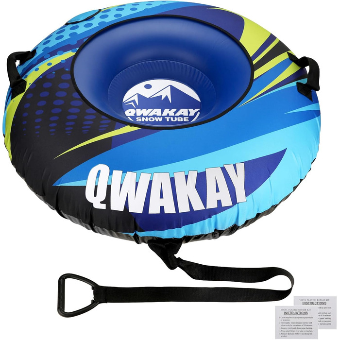 Надувний сніговий тюб зі стропом, 47-49-68 дюймів. Міцний чохол, зносостійкий та морозостійкий матеріал. Зимовий спорт для дітей та дорослих