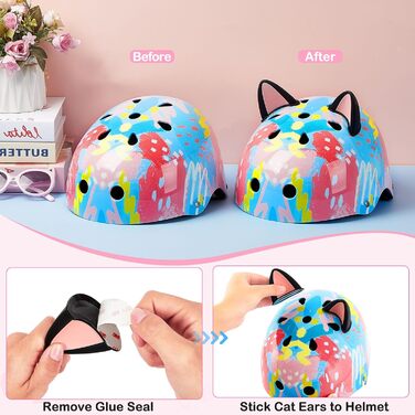 Дитячий шолом Unicorn Castle для велосипеда, 8-14 років, комплект наколінників та налокітників, блакитний/рожевий