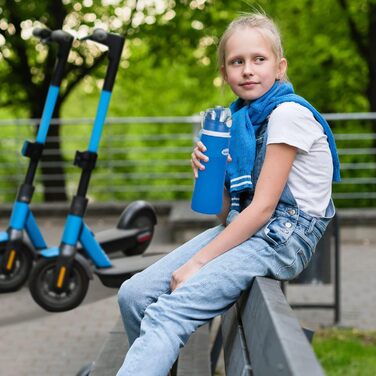 Пляшка для води силіконова складана 750 мл Kollabierbare (медичний силікон, BPA-free, FDA) - спортивна, герметична, блакитна