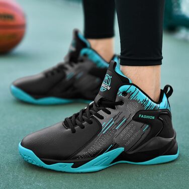 Чоловічі баскетбольні кросівки хай-топ, блакитні, розмір 48 EU