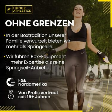 Скакалка HONOR ATHLETICS - Ідеальний для Double Unders, боксу, MMA. Регульована довжина до 3 метрів. Білий.