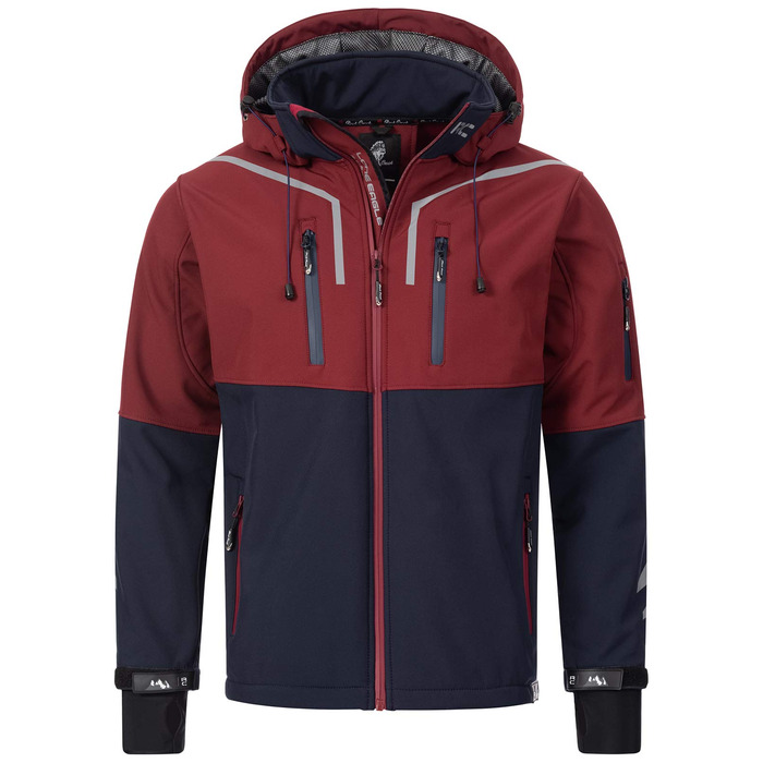 Чоловіча куртка Softshell Rock Creek Outdoor H-222, виночервона, розмір M