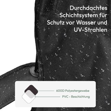 Кемпінговий стілець TRAVORA 2 шт. з сонцезахистом та кишенею для охолодження - складний двомісний стілець для відпочинку та риболовлі, чорний