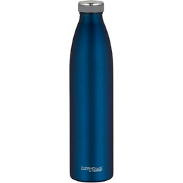 Термос-пляшка THERMOS 1 л сапфірово-синя, нержавіюча сталь, зберігає тепло 12 год/холод 24 год, герметична, для газованої води, для школи та офісу
