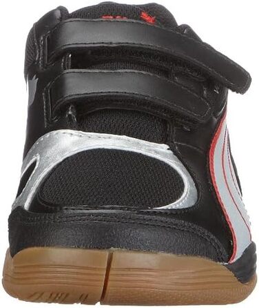 Дитячі спортивні кросівки PUMA Vellum II V Jr, Unisex, Indoor, 28 EU, Чорний/Сріблястий/Червоний