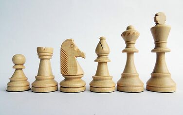 Преміум шаховий набір Großartig Tournament No.6, шахи Staunton 54 см, махагоні та клен, дерев'яна шахівниця, для турнірів і домашнього використання